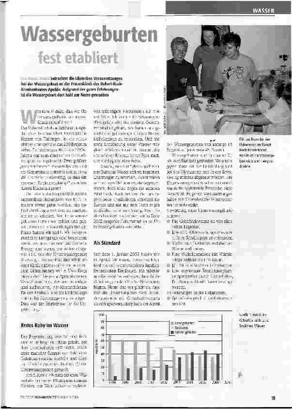 Vorschauseite 1: Wassergeburten fest etabliert
