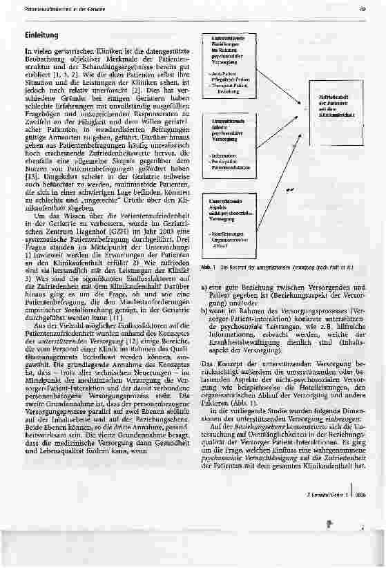 Vorschauseite 2: Patientenzufriedenheit in der GeriatrieEine empirische Untersuchung