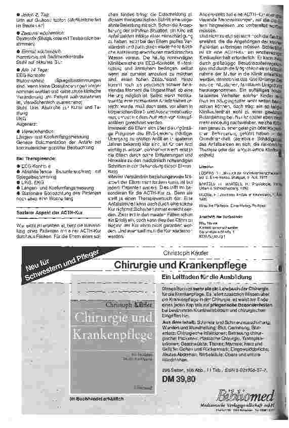 Vorschauseite 5: ACTH-Kur bei West-Syndrom (BNS-Krämpfe) - aus pflegerischer Sicht