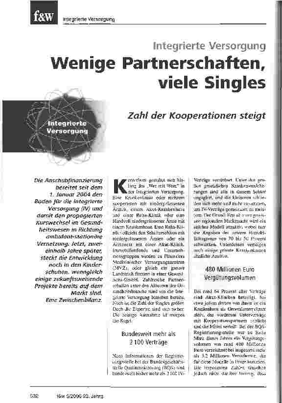 Vorschauseite 1: Wenige Partnerschaften, viele Singles