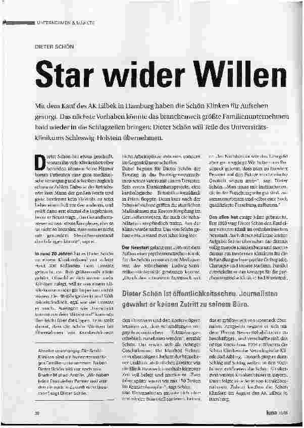 Vorschauseite 1: Dieter Schön - Star wider Willen