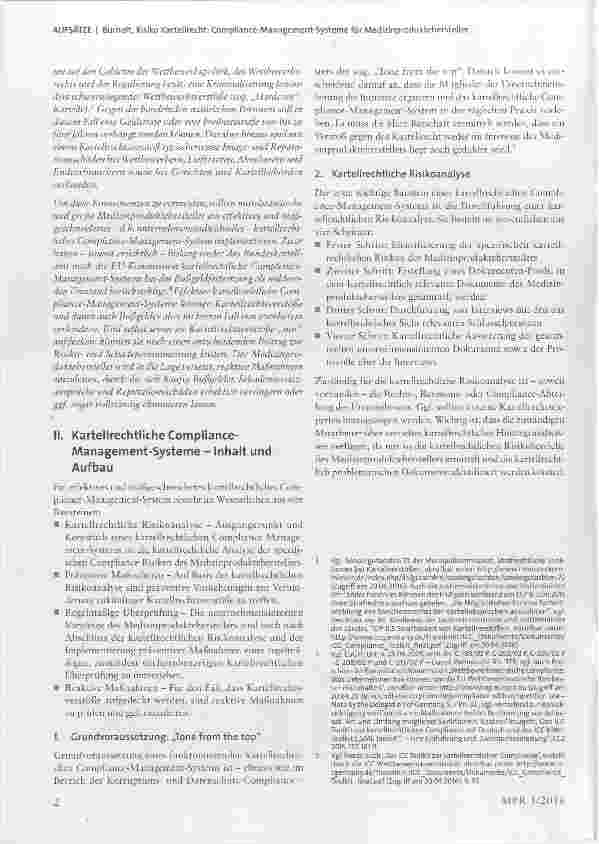 Vorschauseite 2: Risiko Kartellrecht: Compliance-Management-Systemefür Medizinproduktehersteller