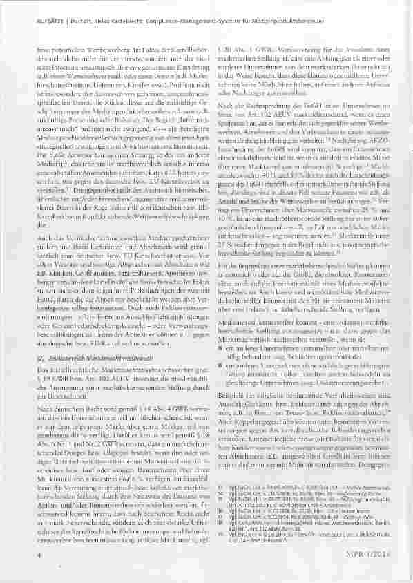 Vorschauseite 4: Risiko Kartellrecht: Compliance-Management-Systemefür Medizinproduktehersteller