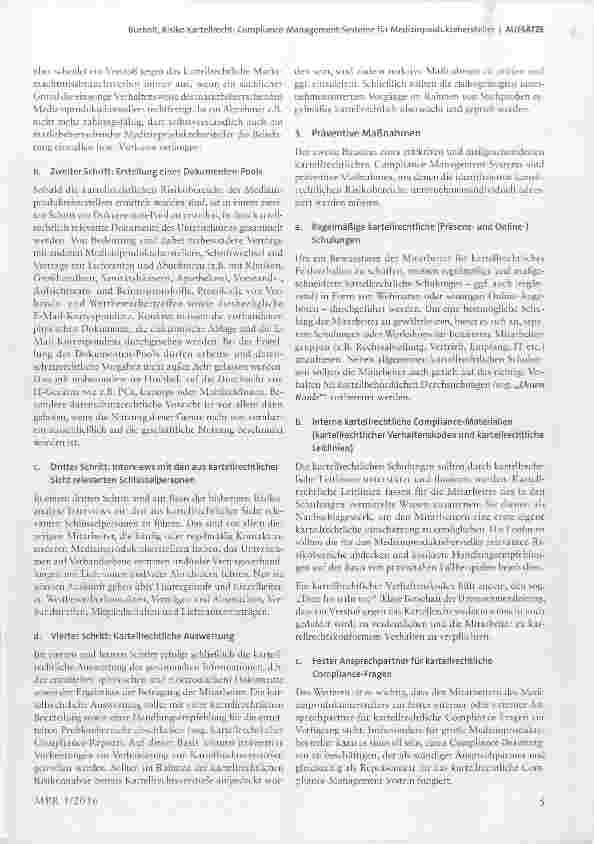 Vorschauseite 5: Risiko Kartellrecht: Compliance-Management-Systemefür Medizinproduktehersteller