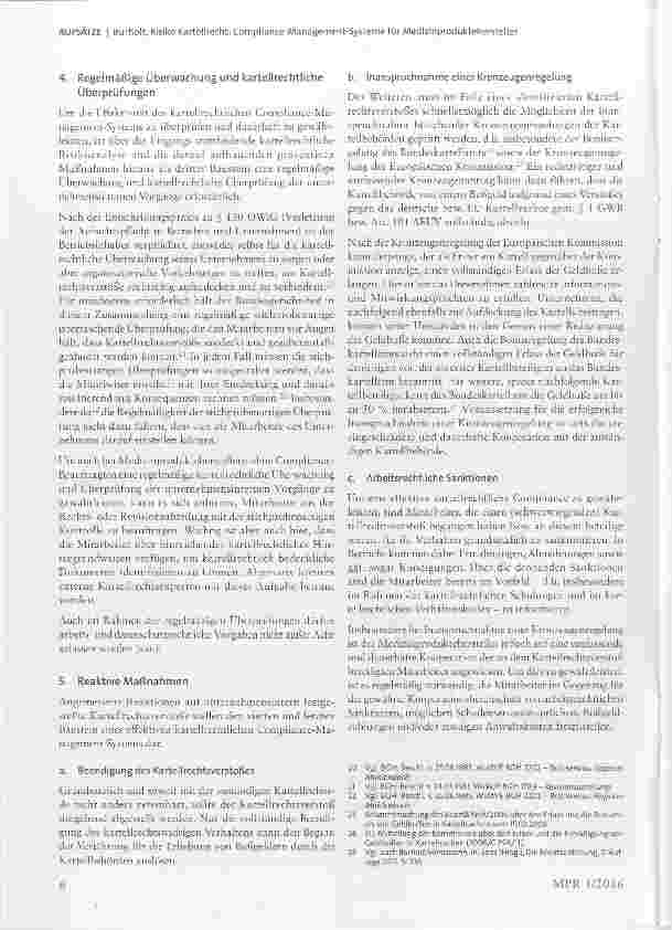 Vorschauseite 6: Risiko Kartellrecht: Compliance-Management-Systemefür Medizinproduktehersteller