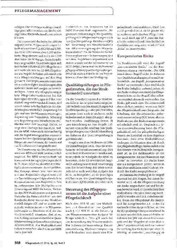 Vorschauseite 3: Entbürokratisierte Pflegedokumentation in ambulanten Pflegediensten