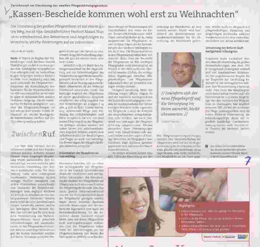 Vorschauseite 1: Kassen-Bescheide kommen wohl erst zu Weihnachten