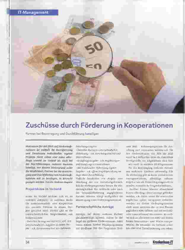Vorschauseite 1: Zuschüsse durch Förderung in Kooperationen Partner bei Beantragung und Durchführung beteiligen