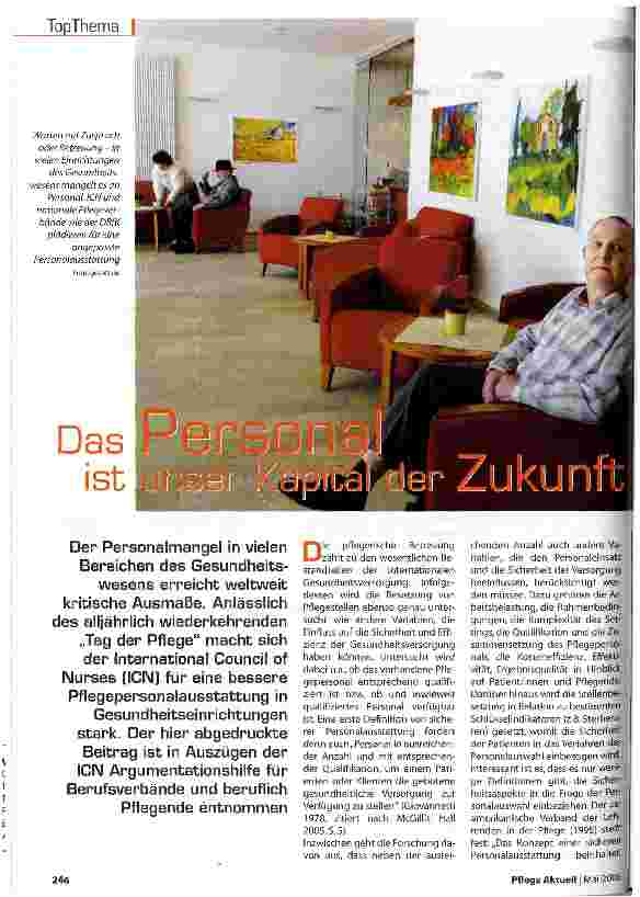 Vorschauseite 1: Das Personal ist unser Kapital der Zukunft