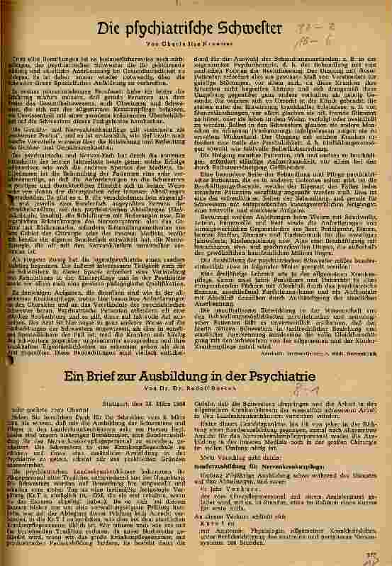 Vorschauseite 1: Die psychiatrische Schwester