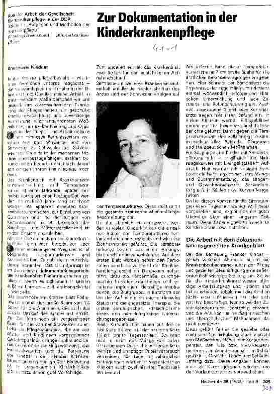 Vorschauseite 1: Zur Dokumentation in der Kinderkrankenpflege