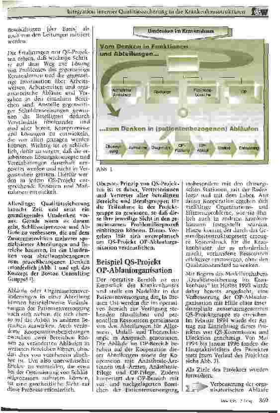 Vorschauseite 2: Integration interner Qualitätssicherung in die Krankenhausstrukturen Erfahrungen aus dem Modellprojekt Qualitätssicherung im KHS Bremen