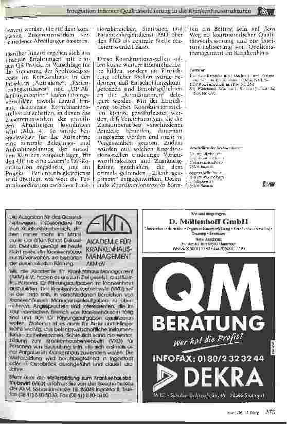 Vorschauseite 6: Integration interner Qualitätssicherung in die Krankenhausstrukturen Erfahrungen aus dem Modellprojekt Qualitätssicherung im KHS Bremen