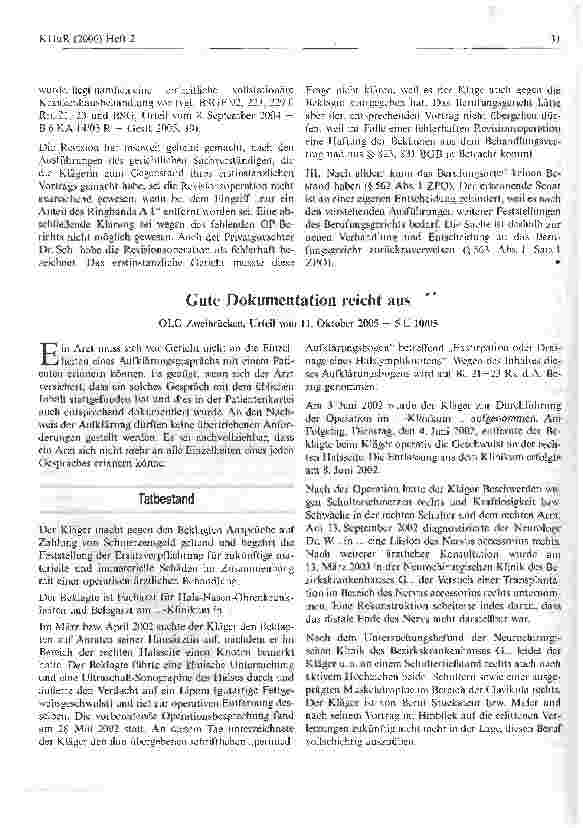 Vorschauseite 1: Gute Dokumentation reicht aus