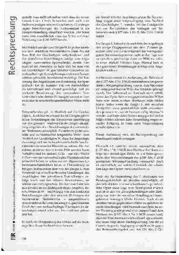 Vorschauseite 4: Vergewaltigung und sexueller Missbrauch von widerstandsunfähigen Patientinnen