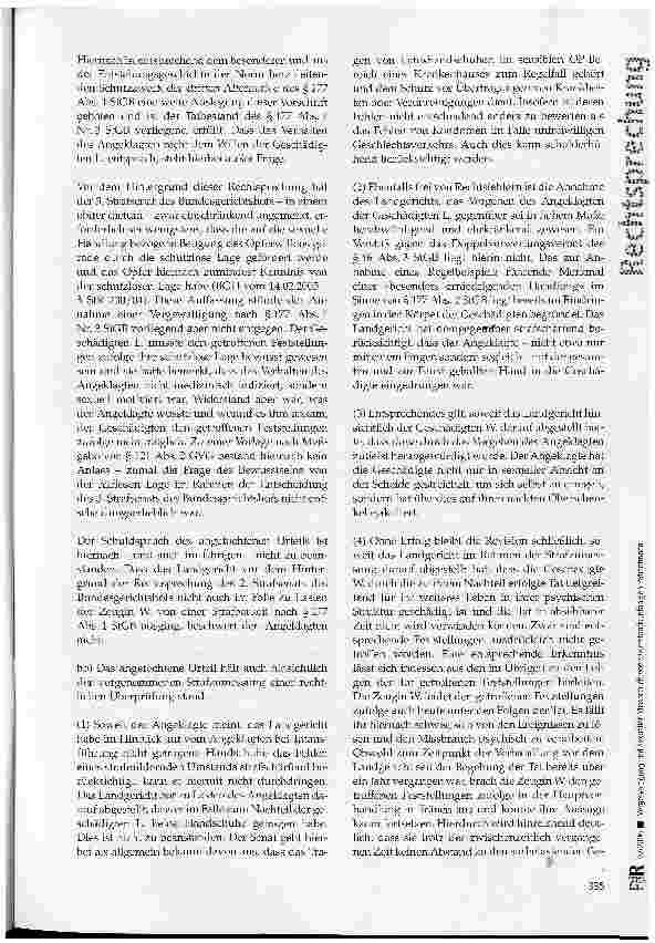 Vorschauseite 5: Vergewaltigung und sexueller Missbrauch von widerstandsunfähigen Patientinnen
