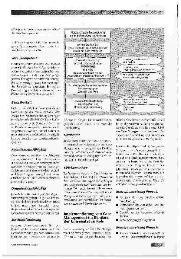 Vorschauseite 3: Das Kölner Case Management Modell (KCM) am Klinikum der Universität zu Köln