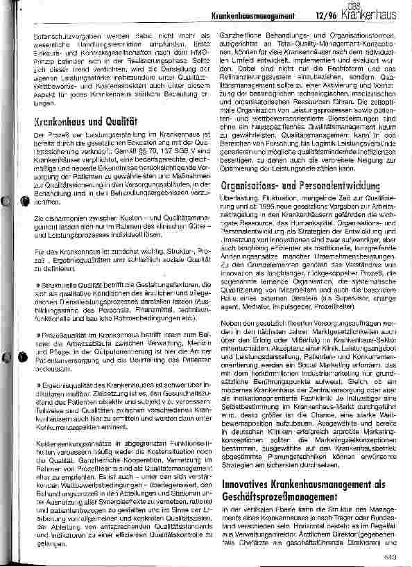 Vorschauseite 3: Konzepte und Strategien für das Krankenhausmanagement