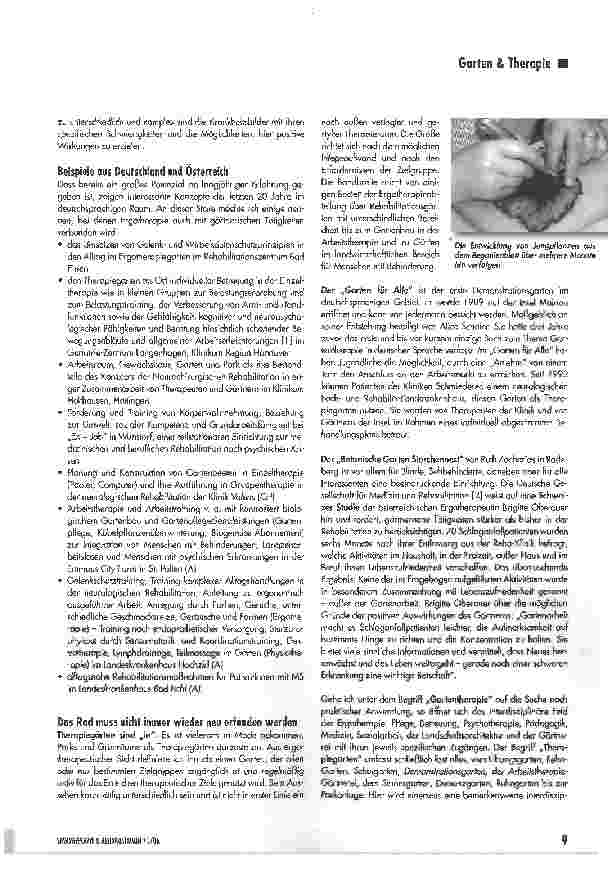 Vorschauseite 2: Therapiegarten und Pflanze