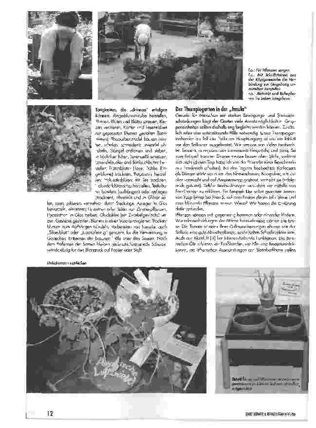 Vorschauseite 5: Therapiegarten und Pflanze
