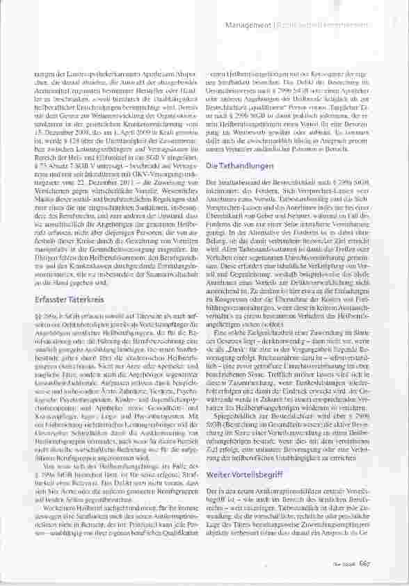 Vorschauseite 3: Bestechungsdelikte im Gesundheitswesen