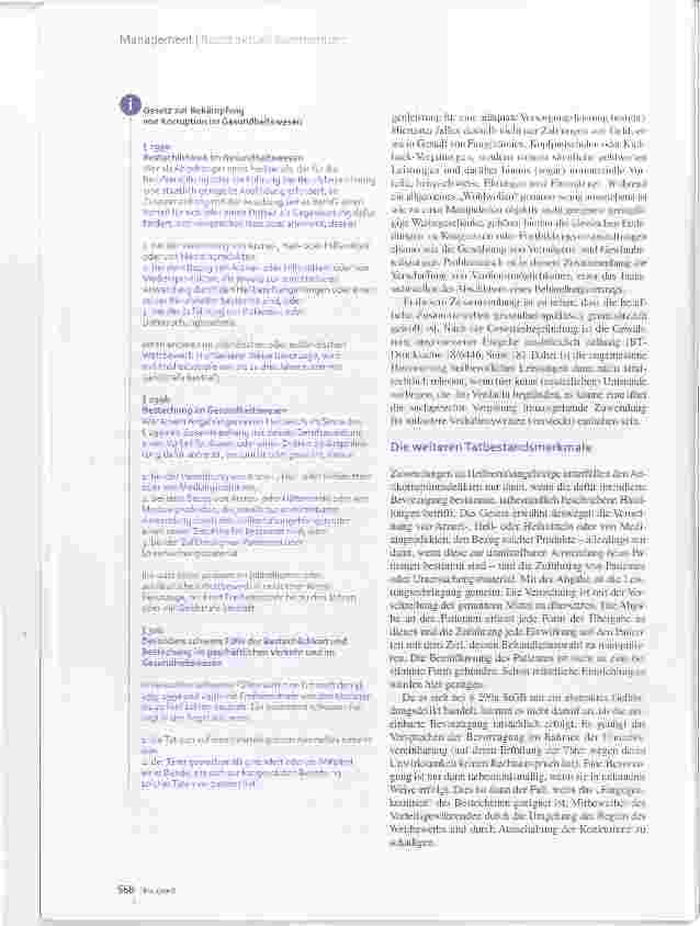 Vorschauseite 4: Bestechungsdelikte im Gesundheitswesen