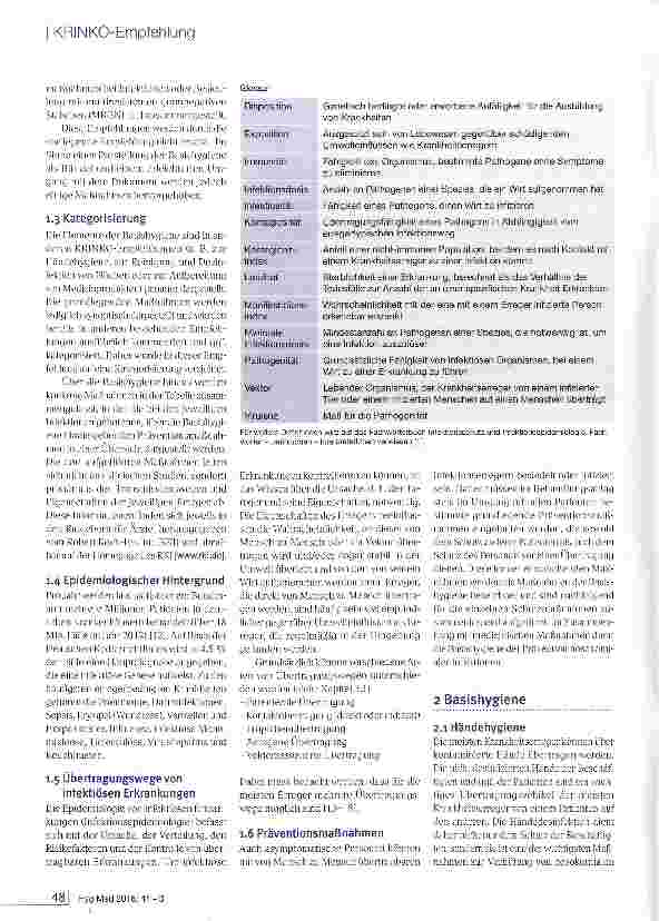 Vorschauseite 2: Infektionsprävention im Rahmen der Pflege und Behandlung von Patienten mit übertragbaren Krankheiten