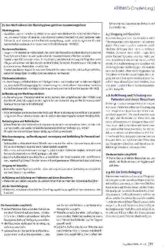Vorschauseite 5: Infektionsprävention im Rahmen der Pflege und Behandlung von Patienten mit übertragbaren Krankheiten