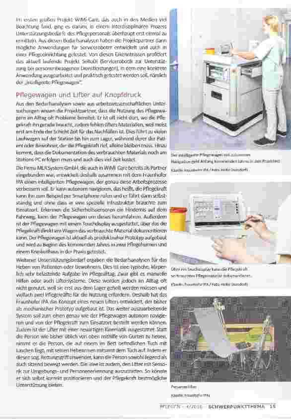 Vorschauseite 3: SERVICEROBOTIK ZUR UNTERSTÜTZUNG IN DER AMBULANTEN UND STATIONÄREN PFLEGE