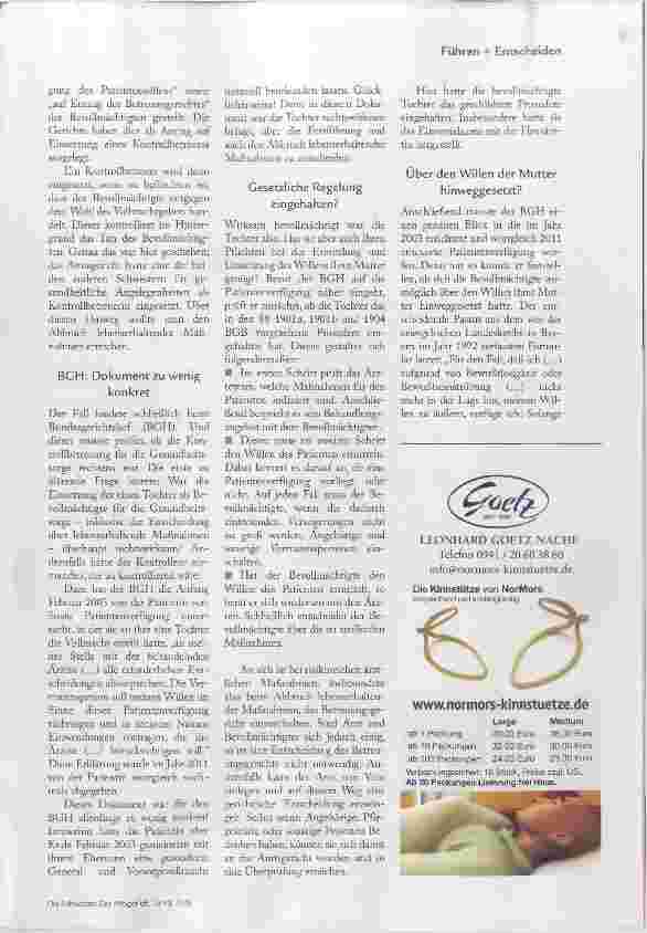 Vorschauseite 2: Patientenverfügungen: Exakt formulieren!