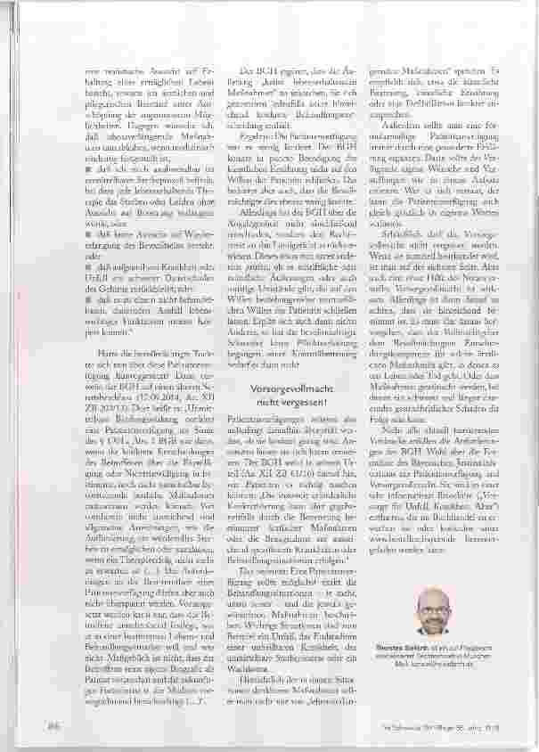 Vorschauseite 3: Patientenverfügungen: Exakt formulieren!