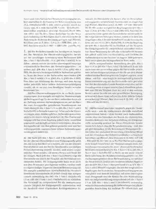 Vorschauseite 2: Anspruch auf Aufwendungsersatz eines Rechtsanwalts als Beisitzer einer Einigungsstelle