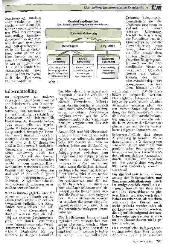 Vorschauseite 2: Controlling-Instrumente im Krankenhaus Existenzsicherung durch mehr Wirtschaftlichkeit
