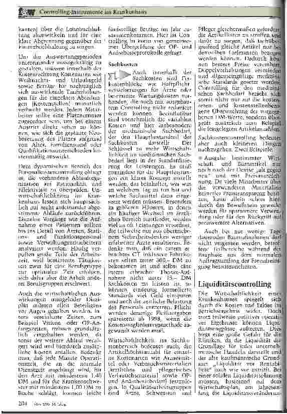 Vorschauseite 5: Controlling-Instrumente im Krankenhaus Existenzsicherung durch mehr Wirtschaftlichkeit