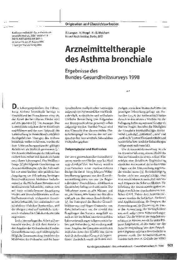 Vorschauseite 1: Arzneimitteltherapie des Asthma bronchiale