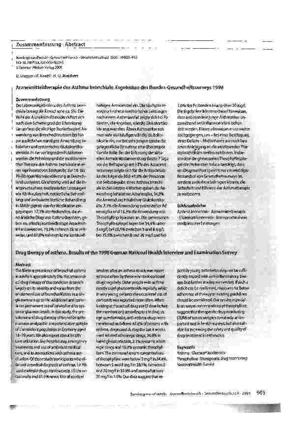 Vorschauseite 3: Arzneimitteltherapie des Asthma bronchiale