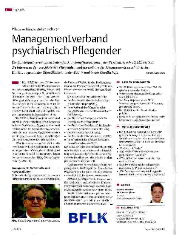 Vorschauseite 1: Managementverband psychiatrisch Pflegender