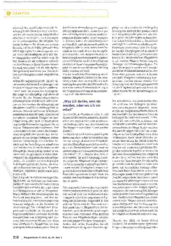 Vorschauseite 4: Pflegeberufereformgesetz Wer arbeitet zukünftig in der Altenpflege?
