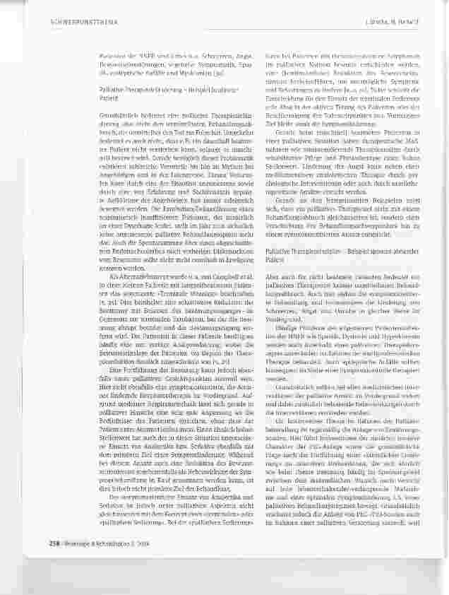 Vorschauseite 4: Therapiezieländerung und Palliativmedizin in der neurologischneurochirurgischen Frührehabilitation