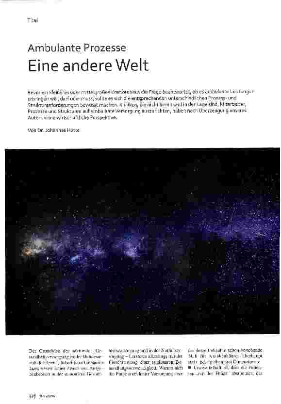 Vorschauseite 1: Eine andere Welt