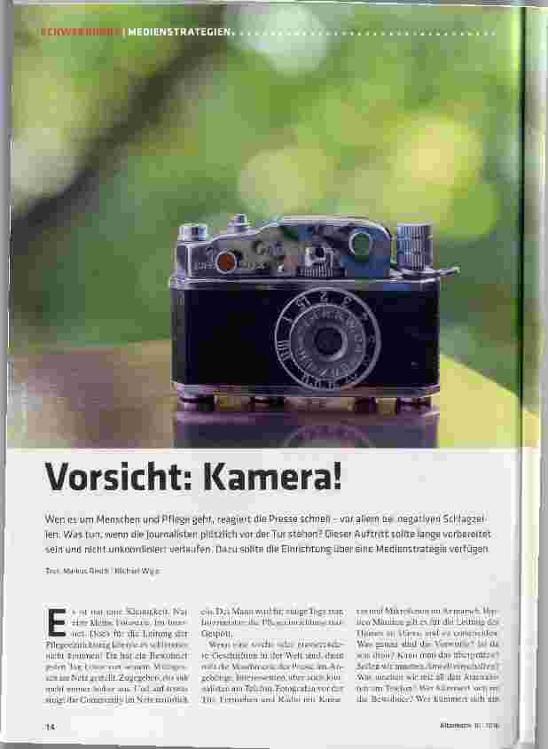 Vorschauseite 1: Vorsicht: Kamera!