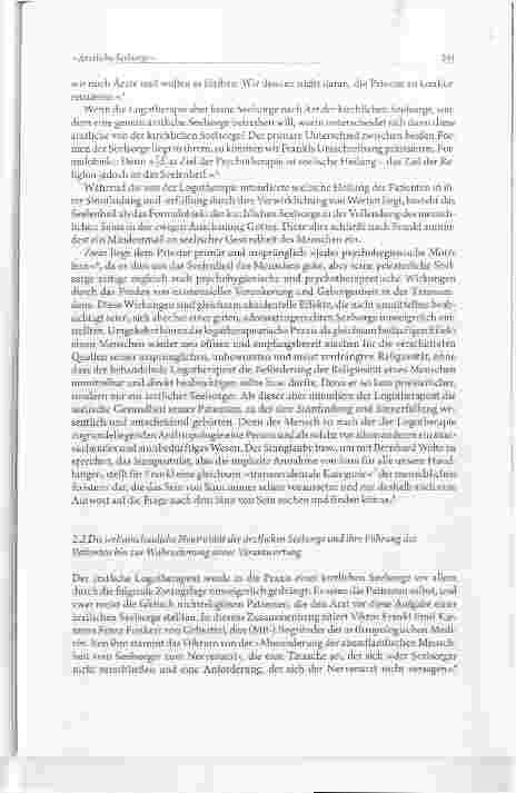 Vorschauseite 3: »Ärztliche Seelsorge« - Zum Verständnis des Konzepts »ärztlicher Seelsorge« bei Viktor Franklund Viktor von Weizsäcker im Vergleich