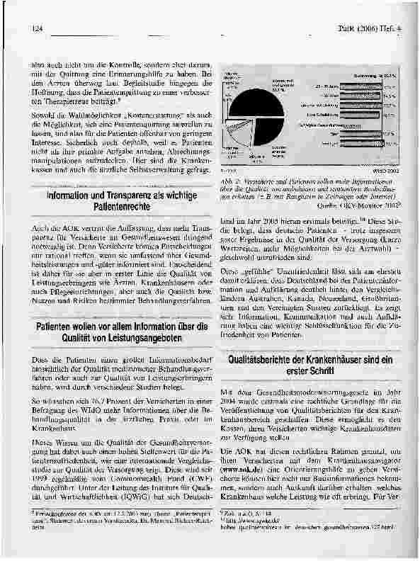 Vorschauseite 4: Gesundheitsreform 2006 - mehr Transparenz für Versicherteund Patienten? *