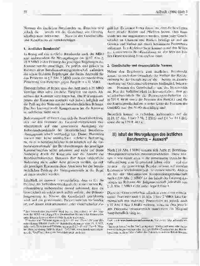Vorschauseite 2: Neues ärztliches Berufsrecht -Erfahrungen aus rechtlicher und praktischer Sicht