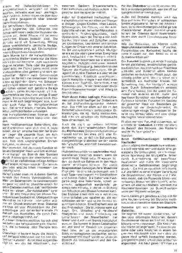 Vorschauseite 2: Diabetes mellitus 19. Folge: Komplikationen der Zuckerkrankheit 8. Hauterkrankungen und Diabetes mellitus