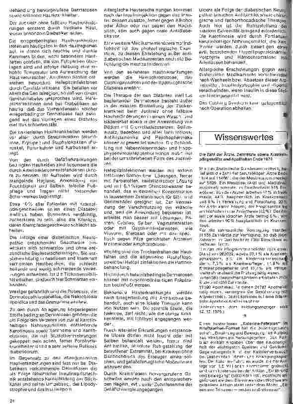 Vorschauseite 6: Diabetes mellitus 19. Folge: Komplikationen der Zuckerkrankheit 8. Hauterkrankungen und Diabetes mellitus