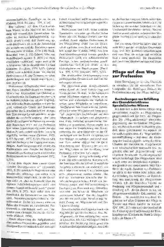 Vorschauseite 2: Zur Entwicklung der Hochschulausbildung der Lehrenden in der Pflege