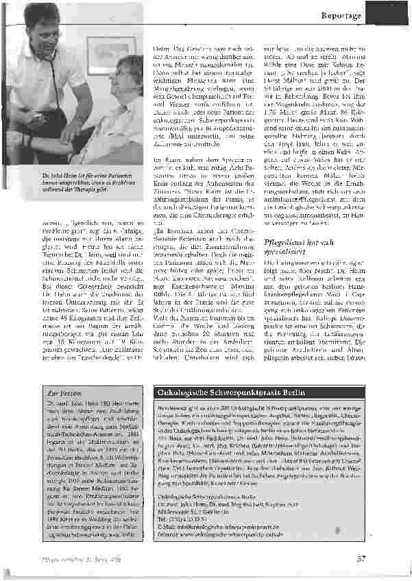 Vorschauseite 2: Zu oft verhungern sie unter der Therapie