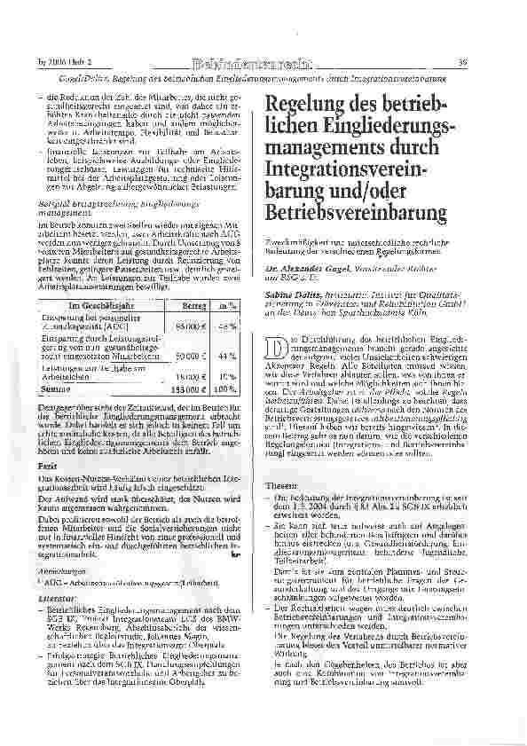 Vorschauseite 4: Kosten-Nutzen-Analyse eines betrieblichen Eingliederungsmanagements