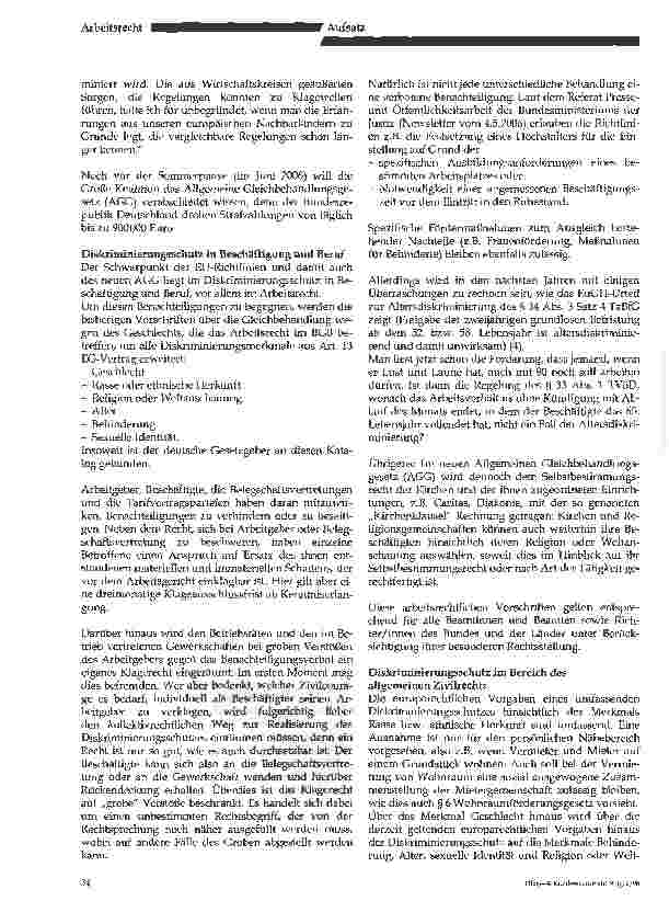 Vorschauseite 3: Das allgemeine Gleichbehandlungsgesetz